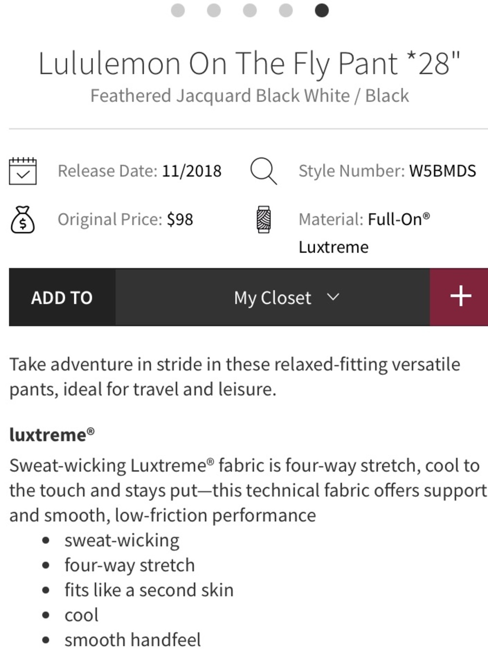 Lululemon On the Fly pants size 8 Quick $5 shipping VGUC - Picture 6 of 11